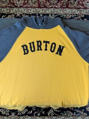 Burton Yellow Body with Gray Raglan Hoodie